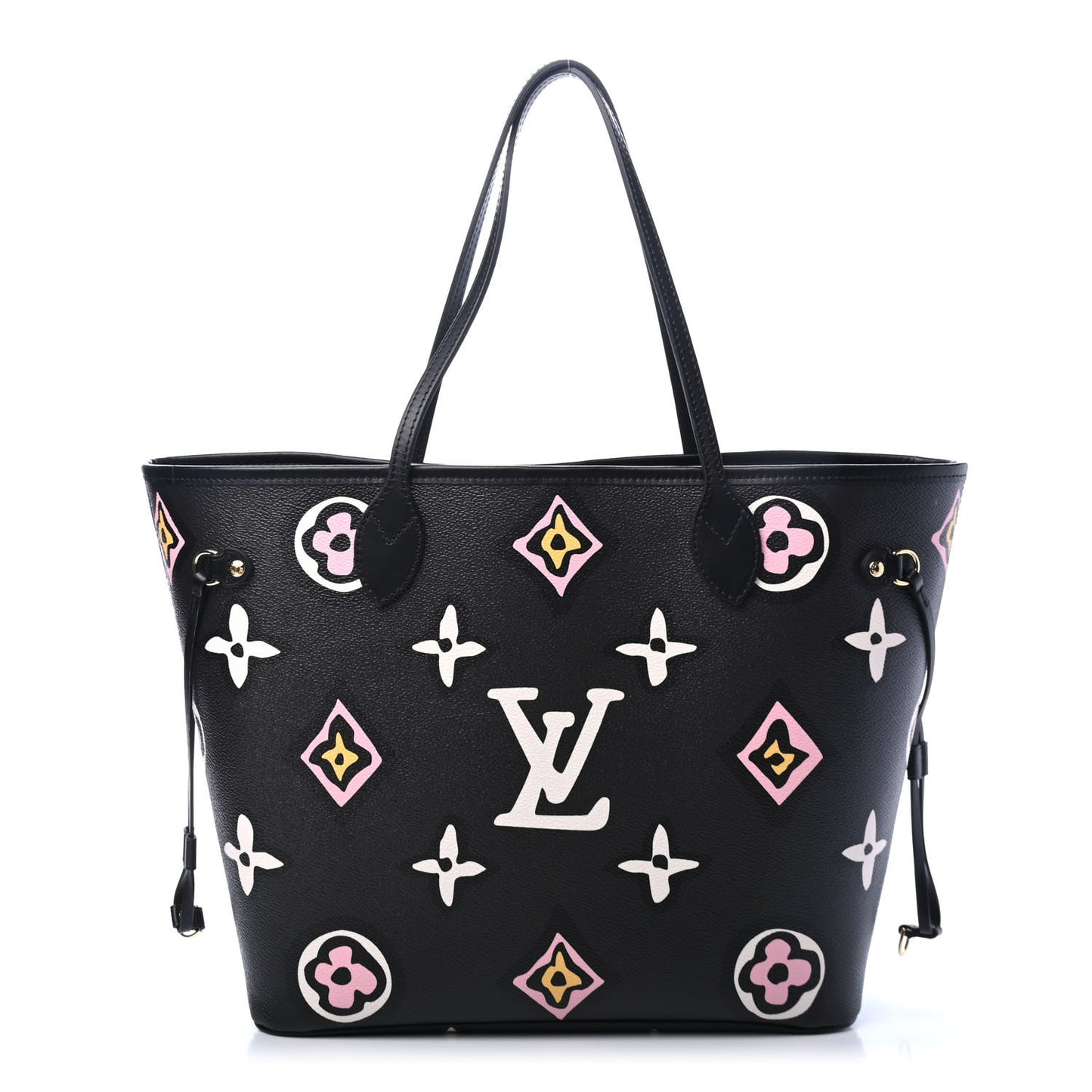 Monogram Giant Wild At Heart Neverfull MM Black