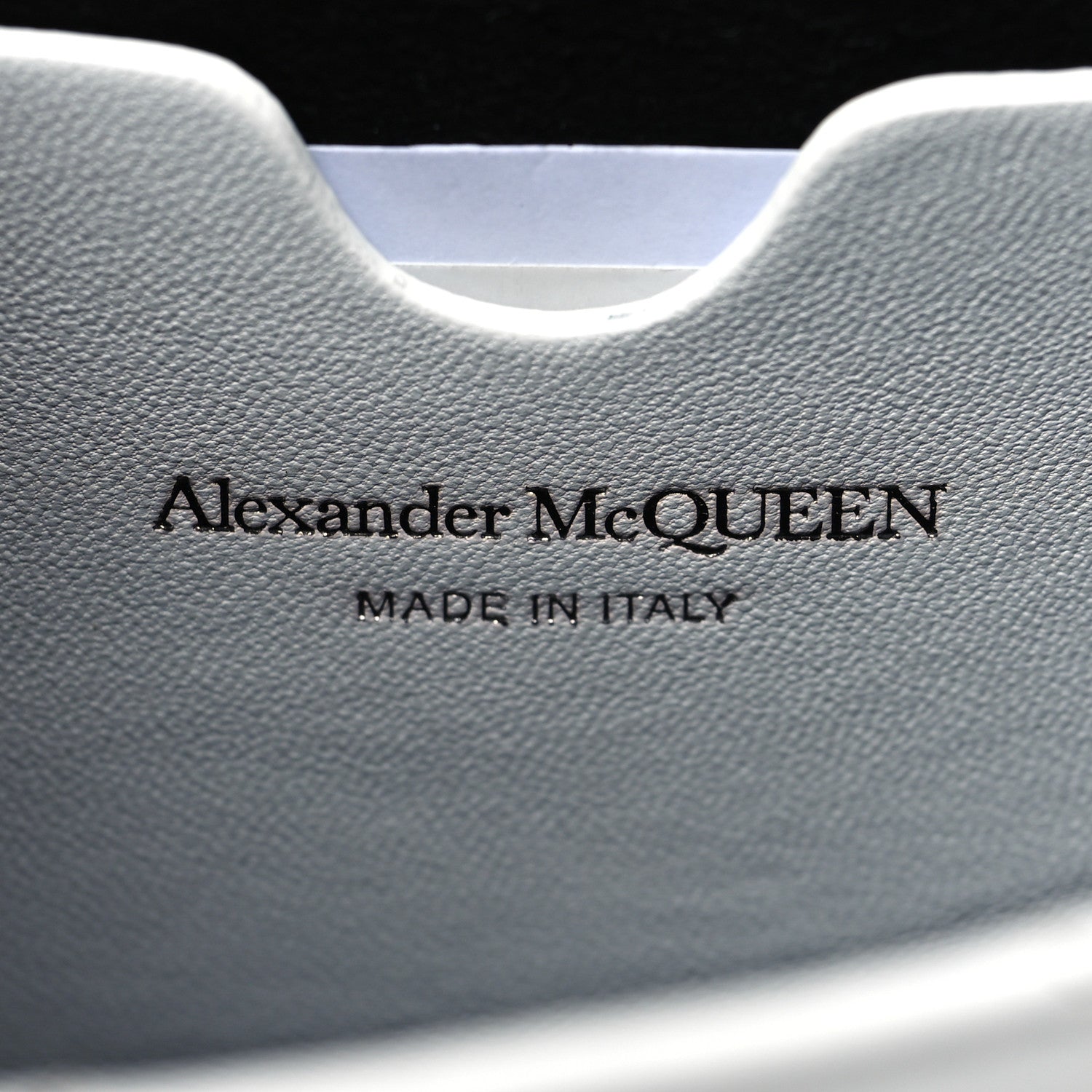 Alexander McQueen Calfskin Quilted Graffiti Skull Mini Chain Crossbody Bag White Silver 6 of 9