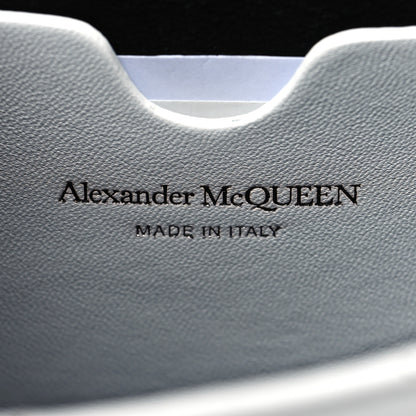 Alexander McQueen Calfskin Quilted Graffiti Skull Mini Chain Crossbody Bag White Silver 6 of 9