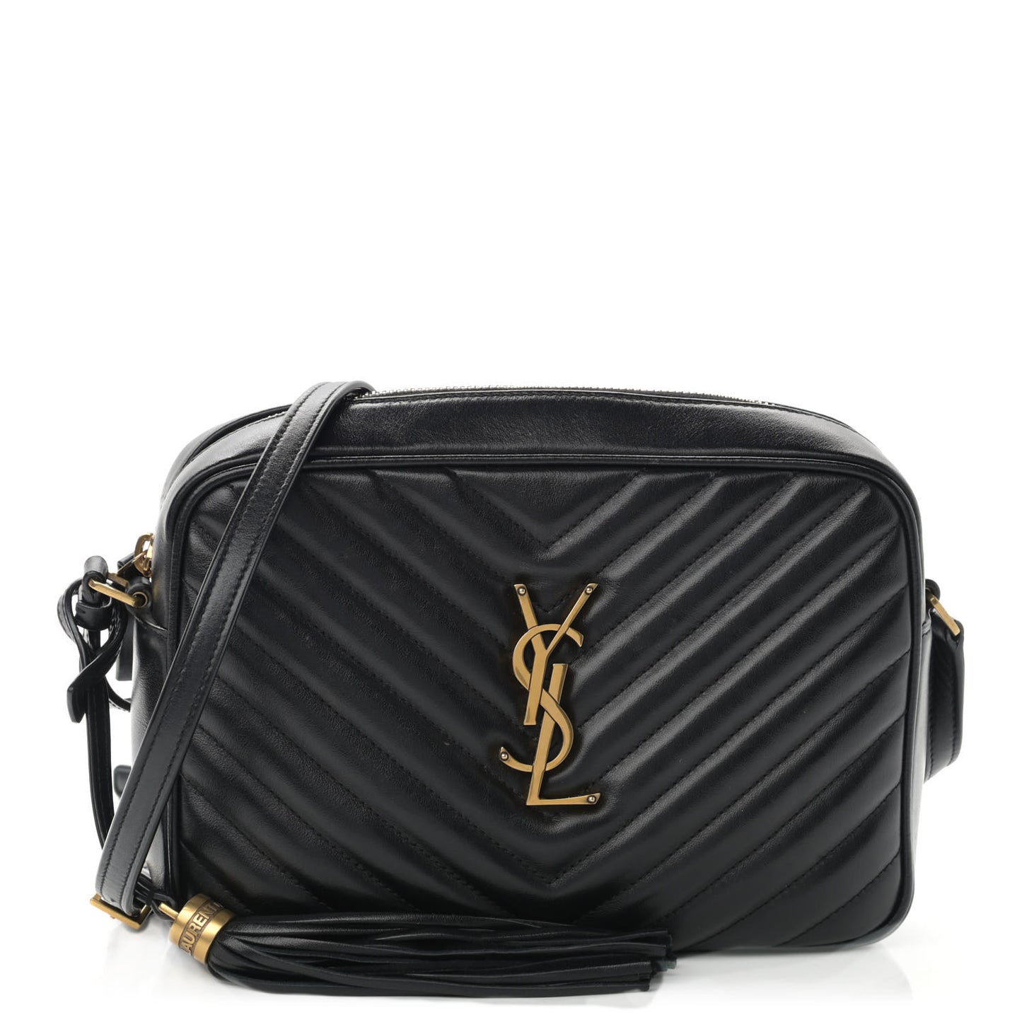 Calfskin Matelasse Monogram Lou Camera Bag Black