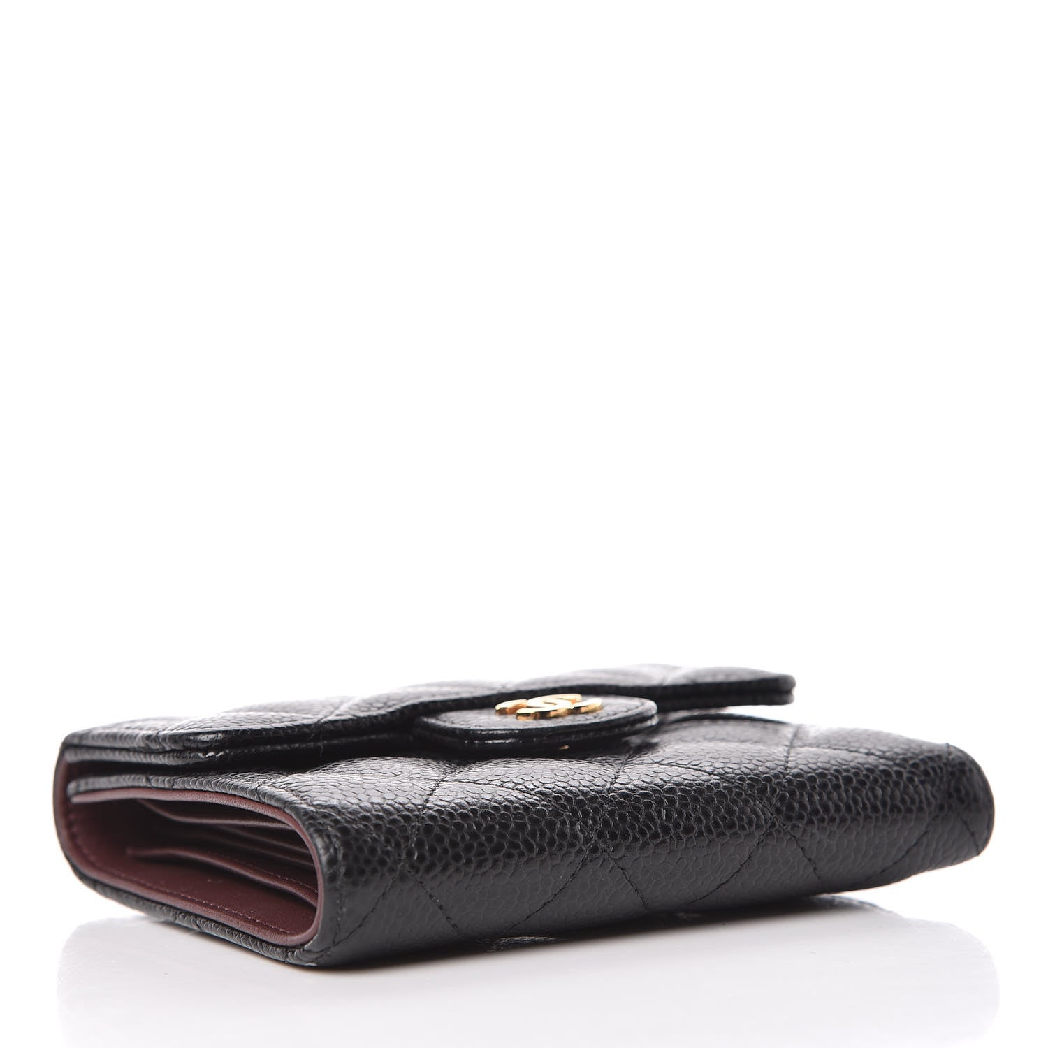 Chanel Caviar Quilted Compact Flap Wallet Black 4 of 10