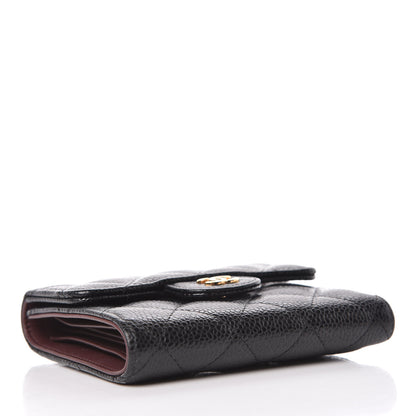 Chanel Caviar Quilted Compact Flap Wallet Black 4 of 10