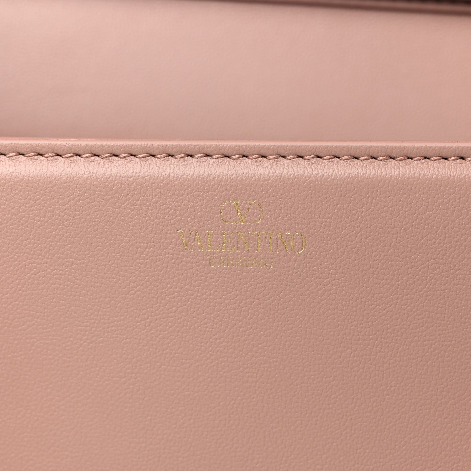 Valentino Garavani Calfskin Enamel Vlogo Loco Shoulder Bag Rose Cannelle 6 of 9