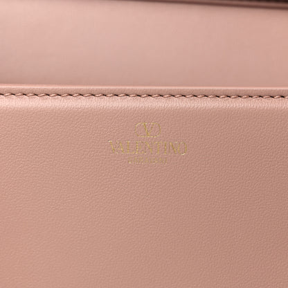 Valentino Garavani Calfskin Enamel Vlogo Loco Shoulder Bag Rose Cannelle 6 of 9