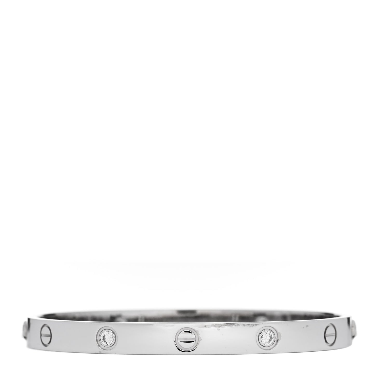 18K White Gold 4 Diamond Love Bracelet 18