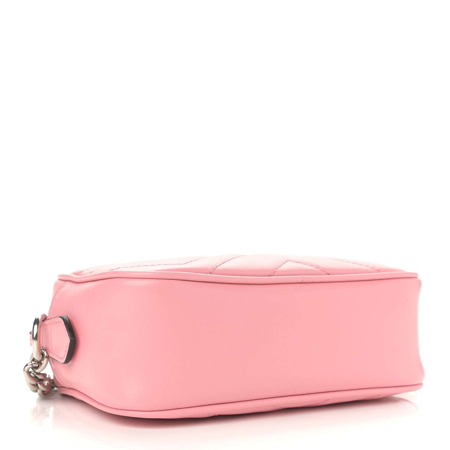 Gucci Calfskin Matelasse Mini GG Marmont Chain Shoulder Bag Wild Rose 4 of 11