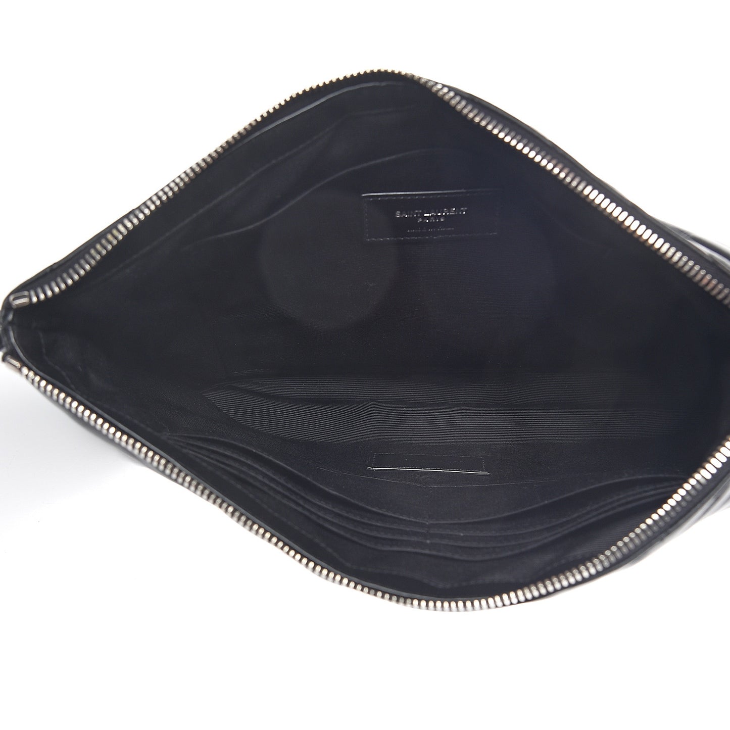 Calfskin Matelasse Monogram Cassandre Tablet Pouch Black