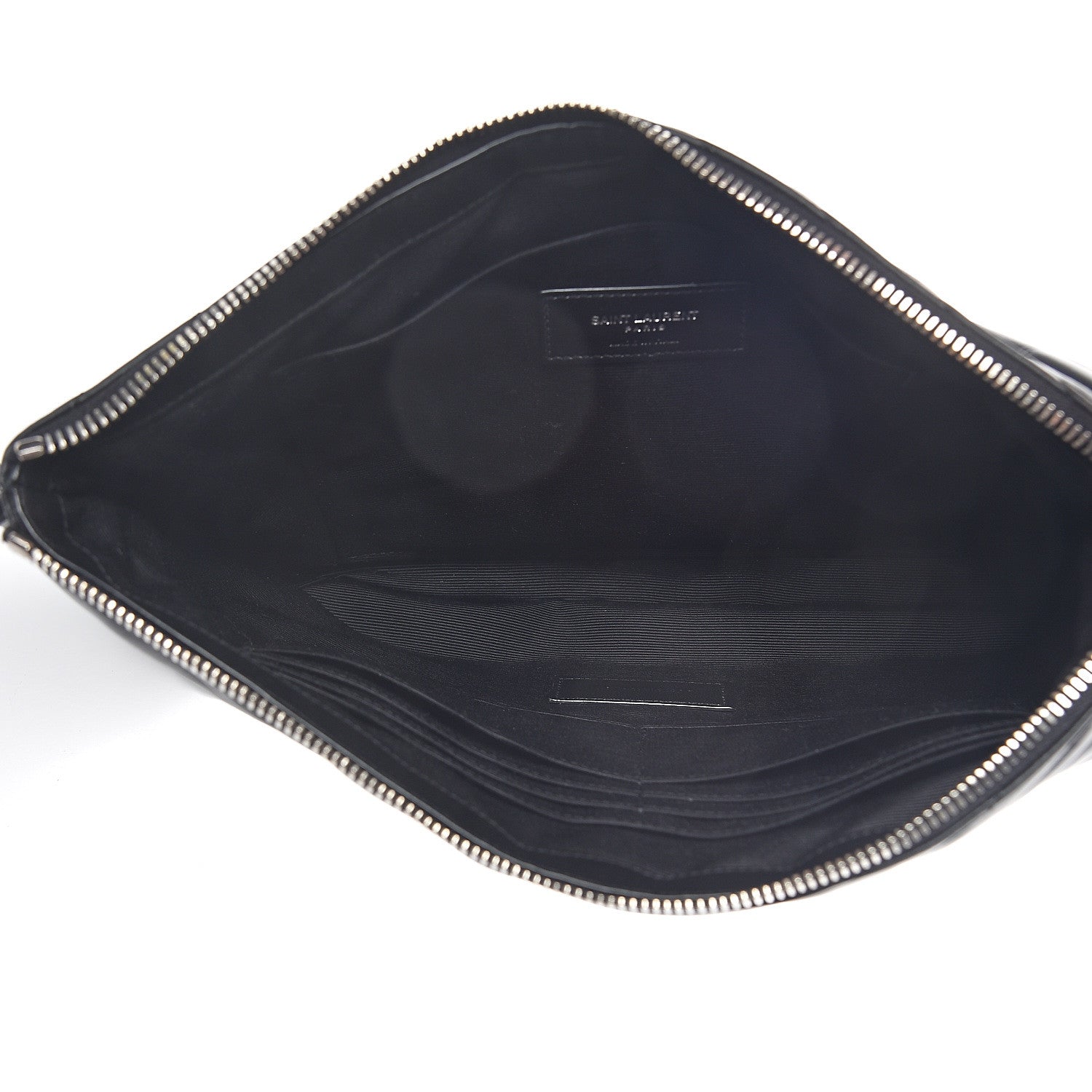 Saint Laurent Calfskin Matelasse Monogram Cassandre Tablet Pouch Black 4 of 6
