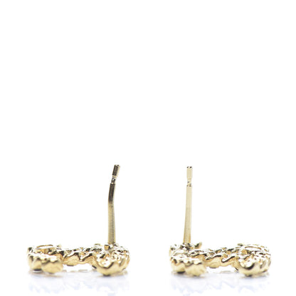 Chanel Crystal CC Chain Earrings Gold Black 5 of 6