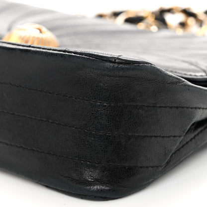 Chanel Lambskin Stitched Single Flap Black 10 of 14