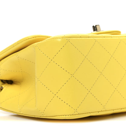 Chanel Lambskin Quilted Mini Square Flap Yellow 9 of 10