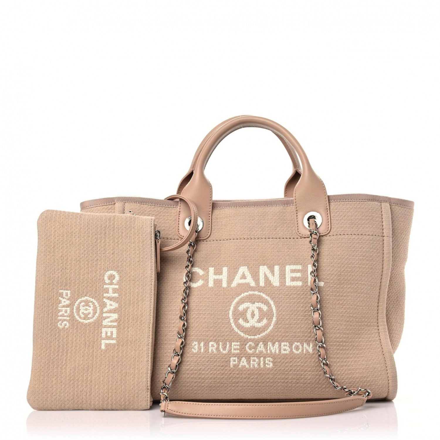 Chanel Mixed Fibers Medium Deauville Tote Beige 1 of 11