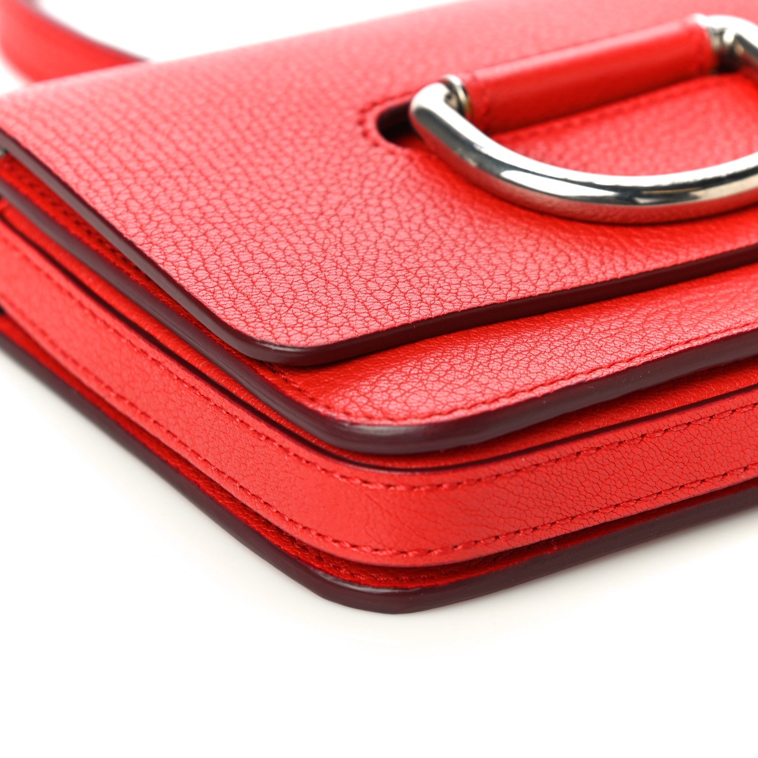 Burberry Goatskin Mini D-Ring Bag Bright Red 8 of 9