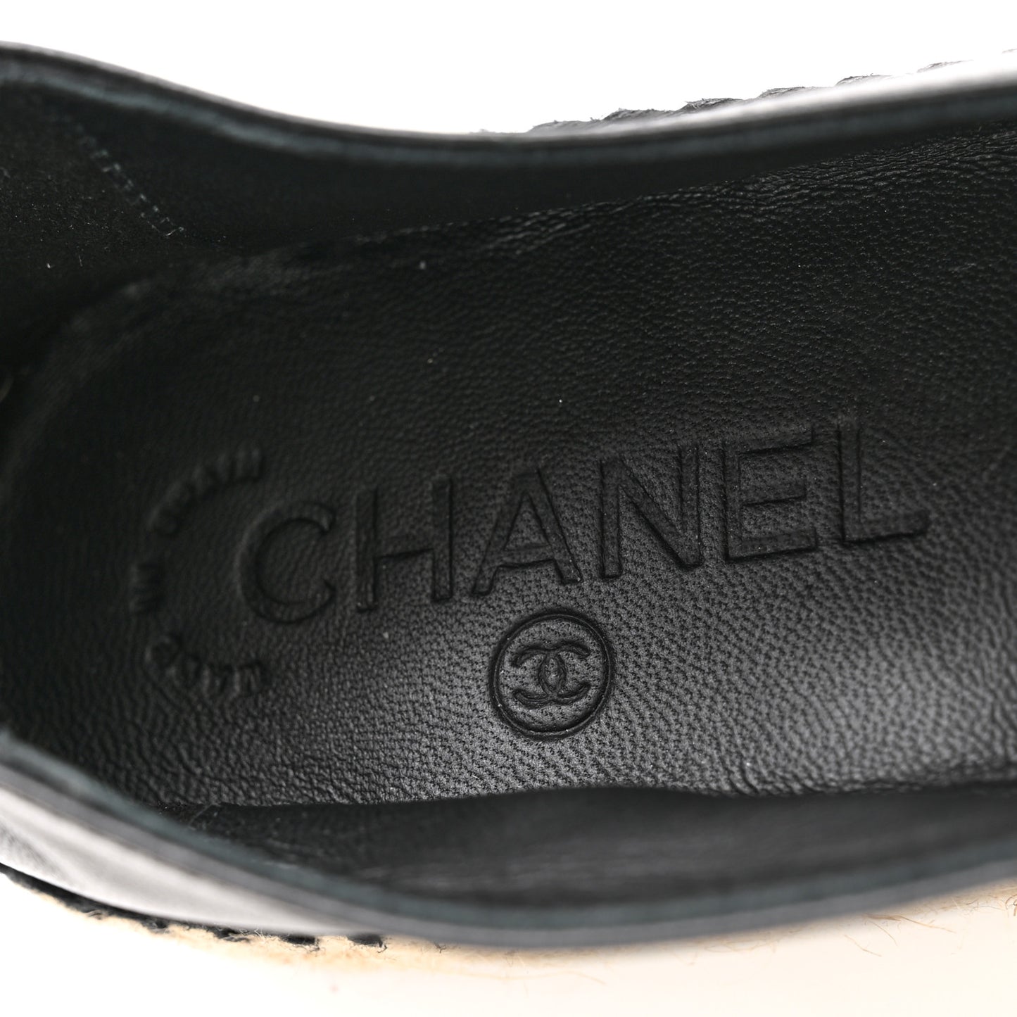 Lambskin Quilted CC Espadrilles 40 Black