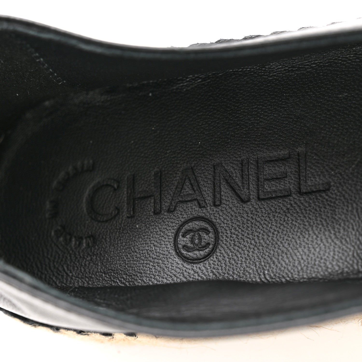 Chanel Lambskin Quilted CC Espadrilles 40 Black 6 of 11