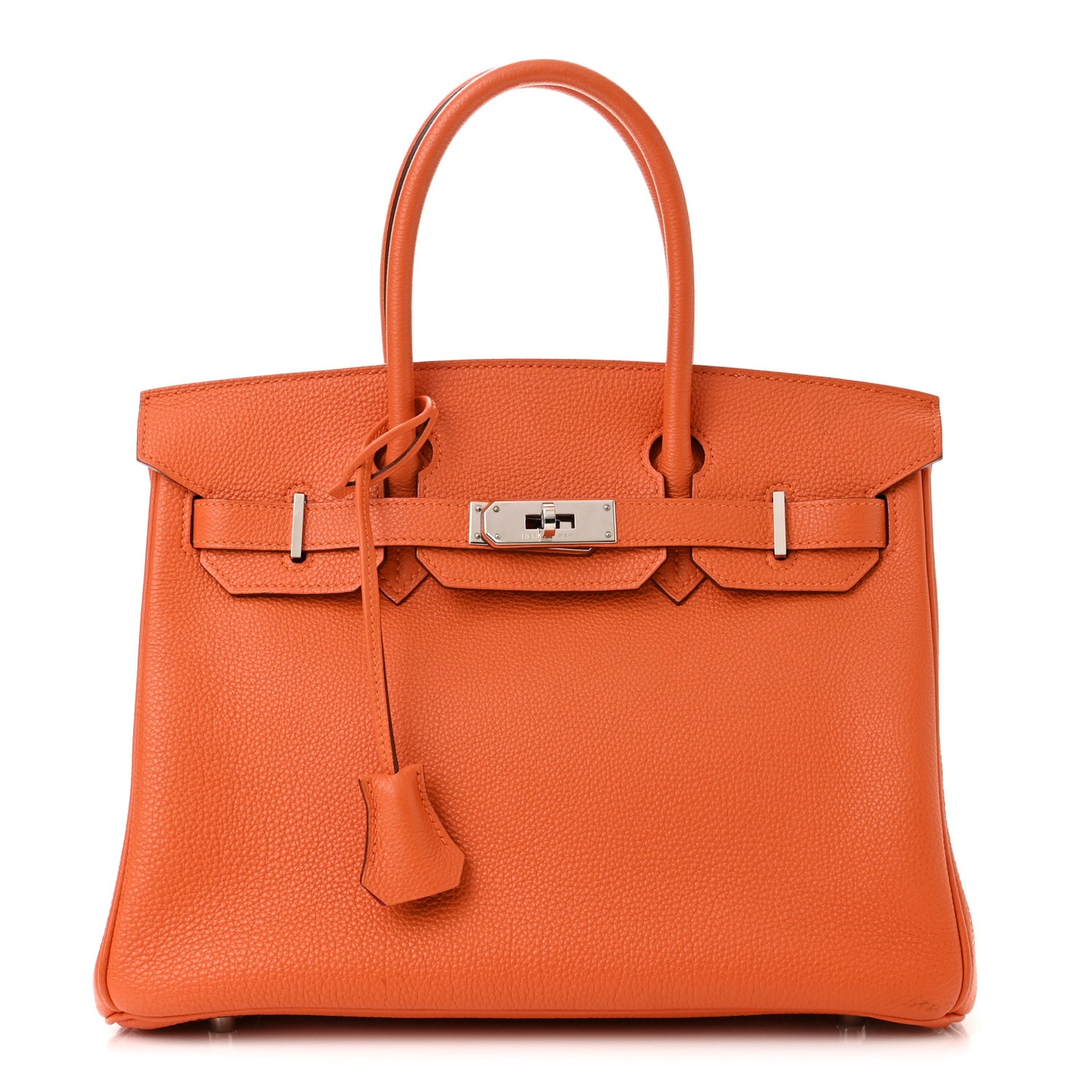 Togo Verso Birkin 30 Orange Rose Shocking