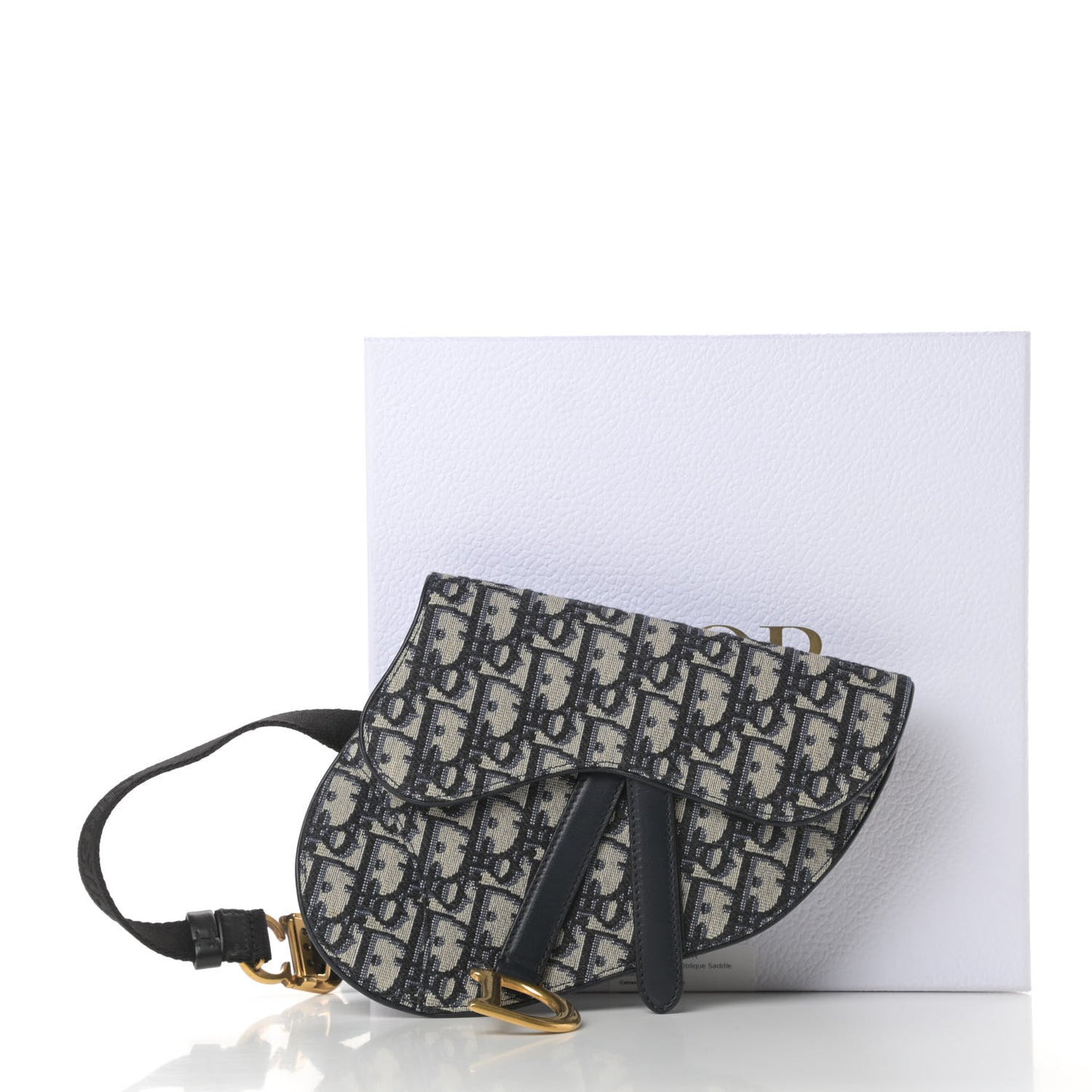 Oblique Saddle Belt Bag Blue