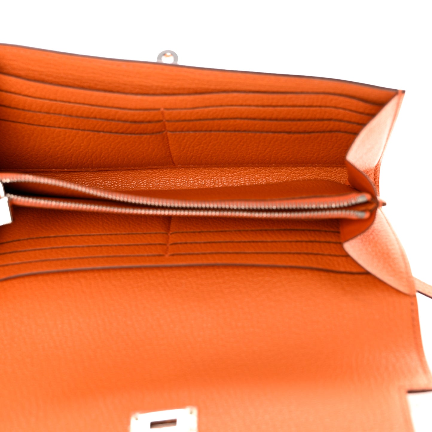 Chevre Mysore Kelly Longue Wallet Orange