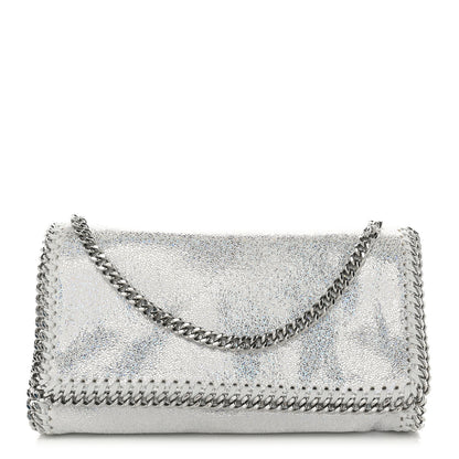 Stella McCartney Chamois Shiny Dotted Nappa Falabella Clutch with Chain Bag White 1 of 10