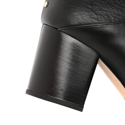 Jimmy Choo Calfskin Studded Monroe 65 Knee High Boots 38 Black 10 of 10