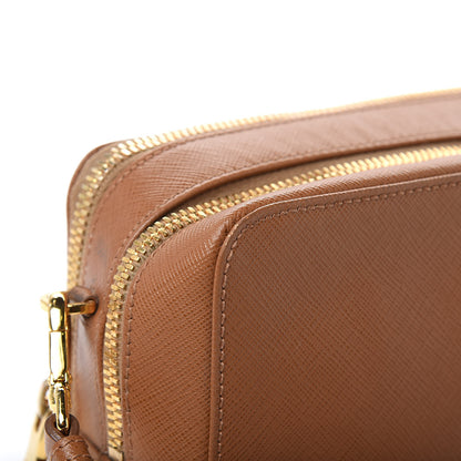Prada Saffiano Mini Double Zip Shoulder Bag 13 of 14