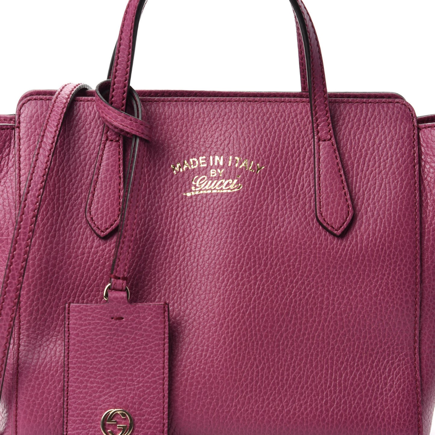 Dollar Calfskin Mini Swing Top Handle Bag Peonia Flower