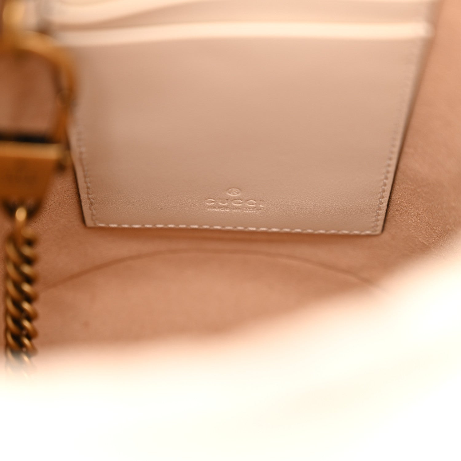 Gucci Calfskin Matelasse Mini GG Marmont 2.0 Bucket Bag White 6 of 10