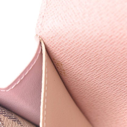 Louis Vuitton Damier Azur Emilie Wallet Rose Ballerine 7 of 7