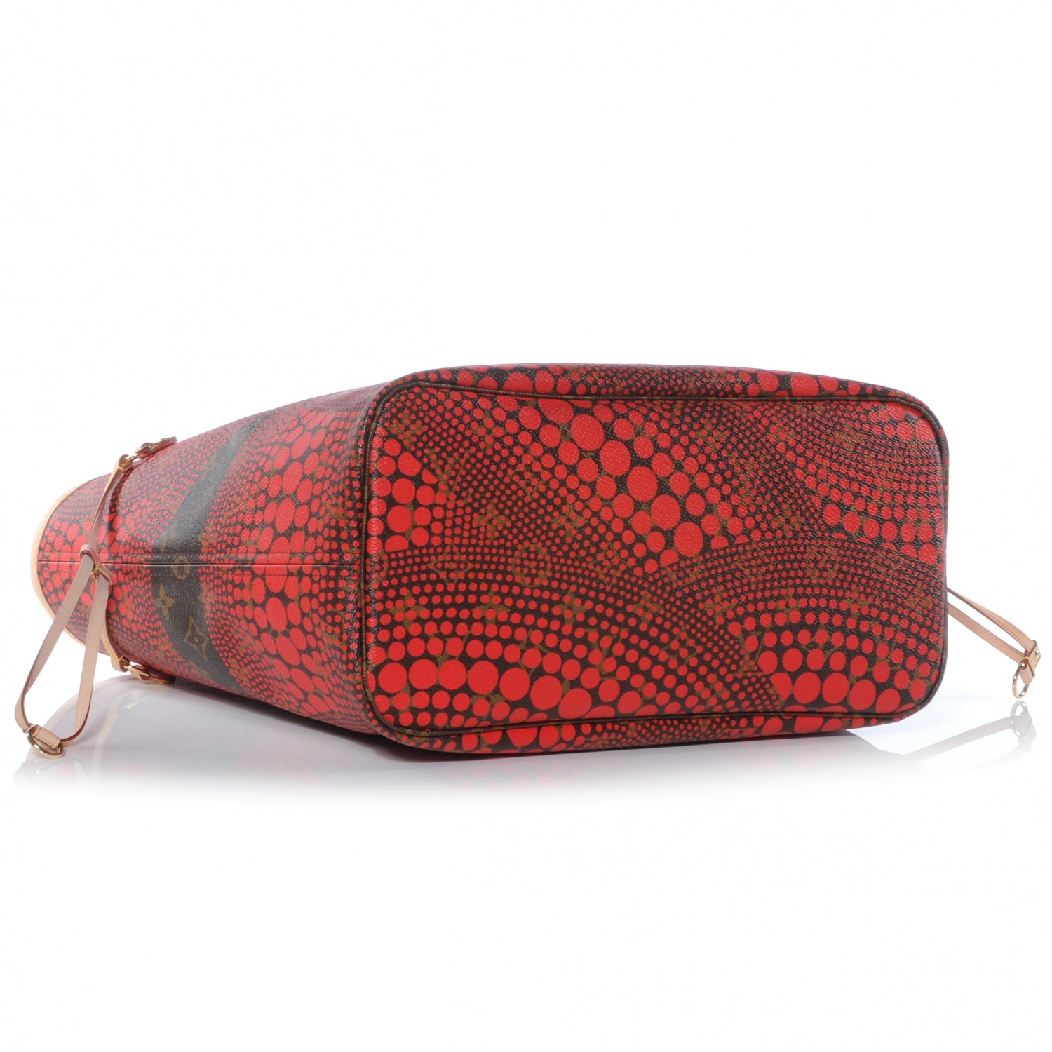 Louis Vuitton Monogram Kusama Waves Neverfull MM Red 5 of 8
