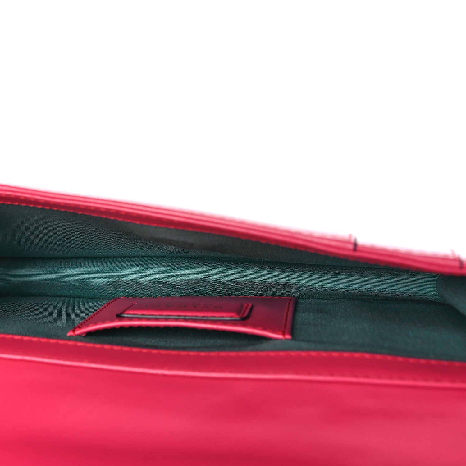 Bulgari Calfskin Serpenti Forever Flap Clutch Ruby Red 6 of 9