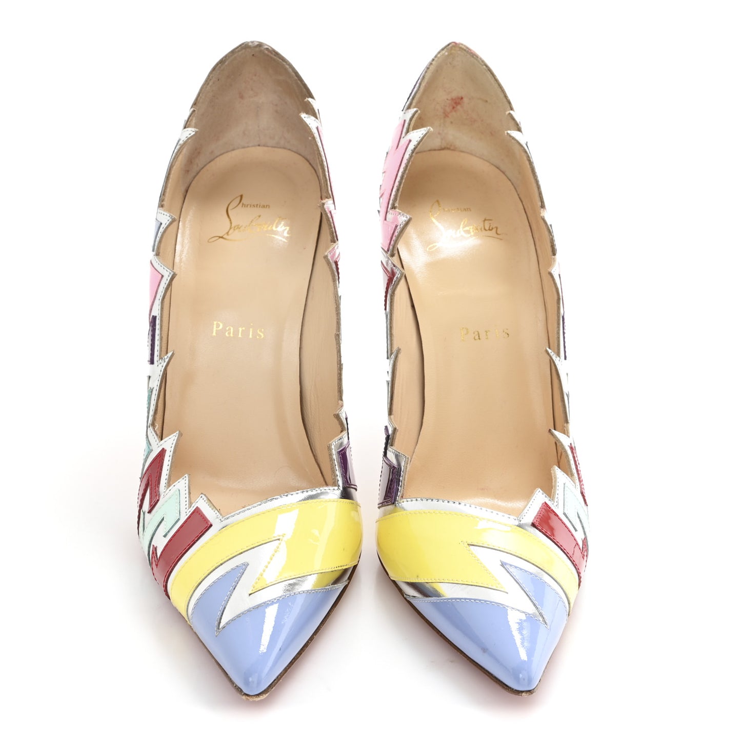 Metallic Shiny Nappa Patent Explorete 100 Pumps 39.5 Lavender Multicolor