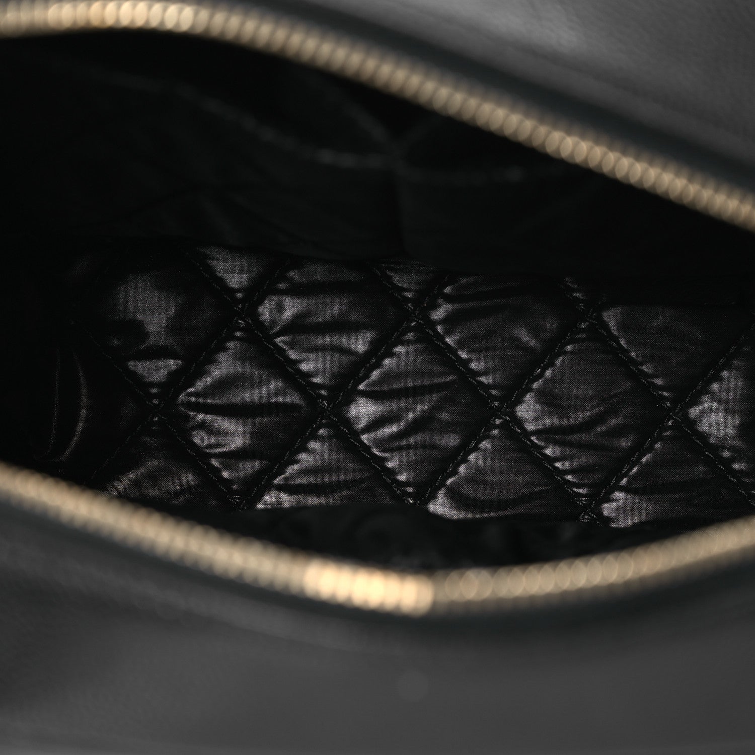 Chanel Caviar Quilted Medium Curvy Pouch Cosmetic Case Black 5 of 11