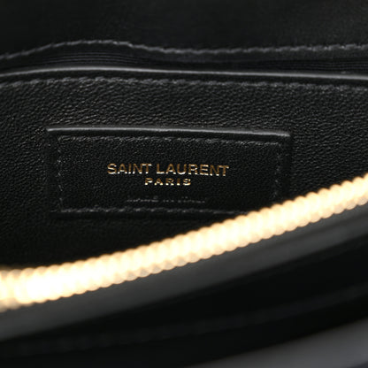 Saint Laurent Velvet Y Quilted Monogram Small Loulou Chain Satchel Black 6 of 10