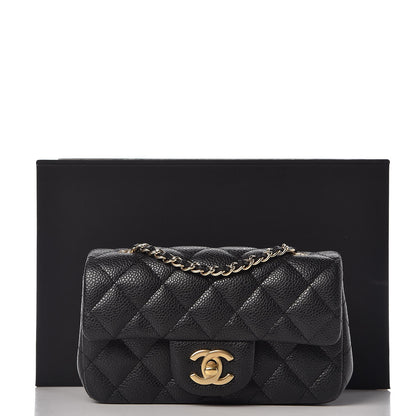 Chanel Metallic Caviar Quilted Extra Mini Flap Black 8 of 8