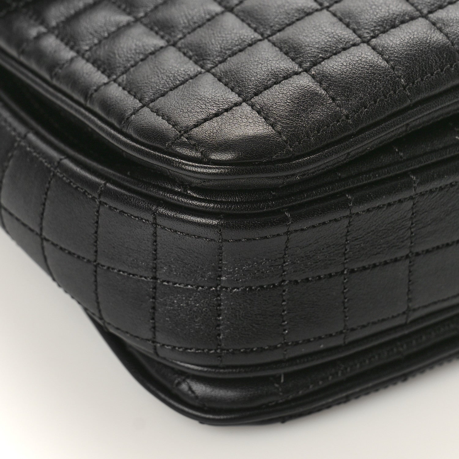 Celine Calfskin Quilted Medium C Bag Black 7 of 8