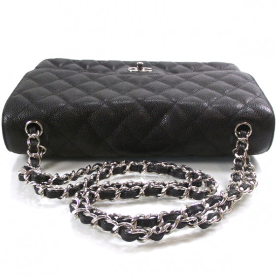 Caviar Jumbo Flap Black