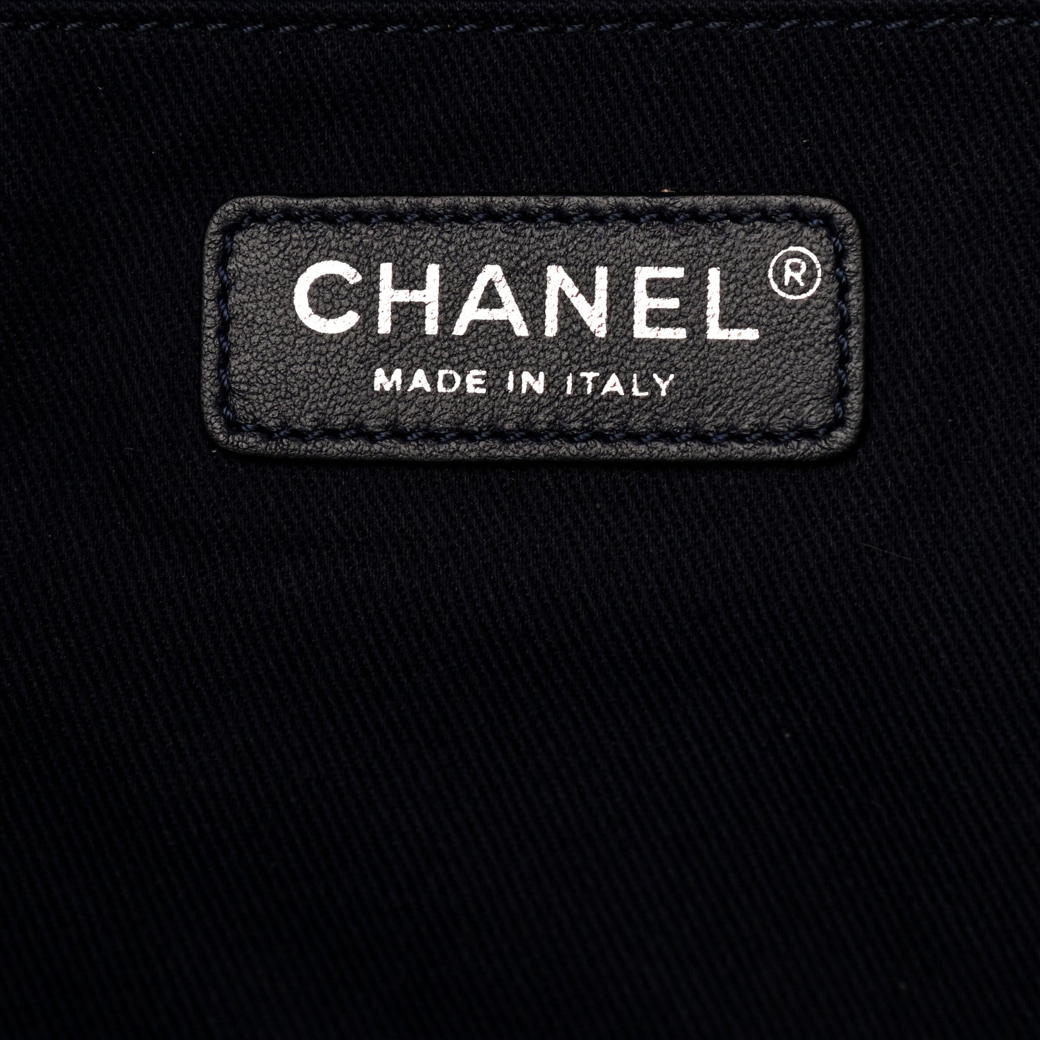 Chanel Canvas Large Shopping Tote Dark Blue 6 of 9