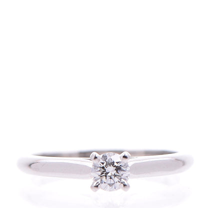 Cartier Platinum .22ct Diamond Solitaire Engagement Ring 48 4.5 1 of 10