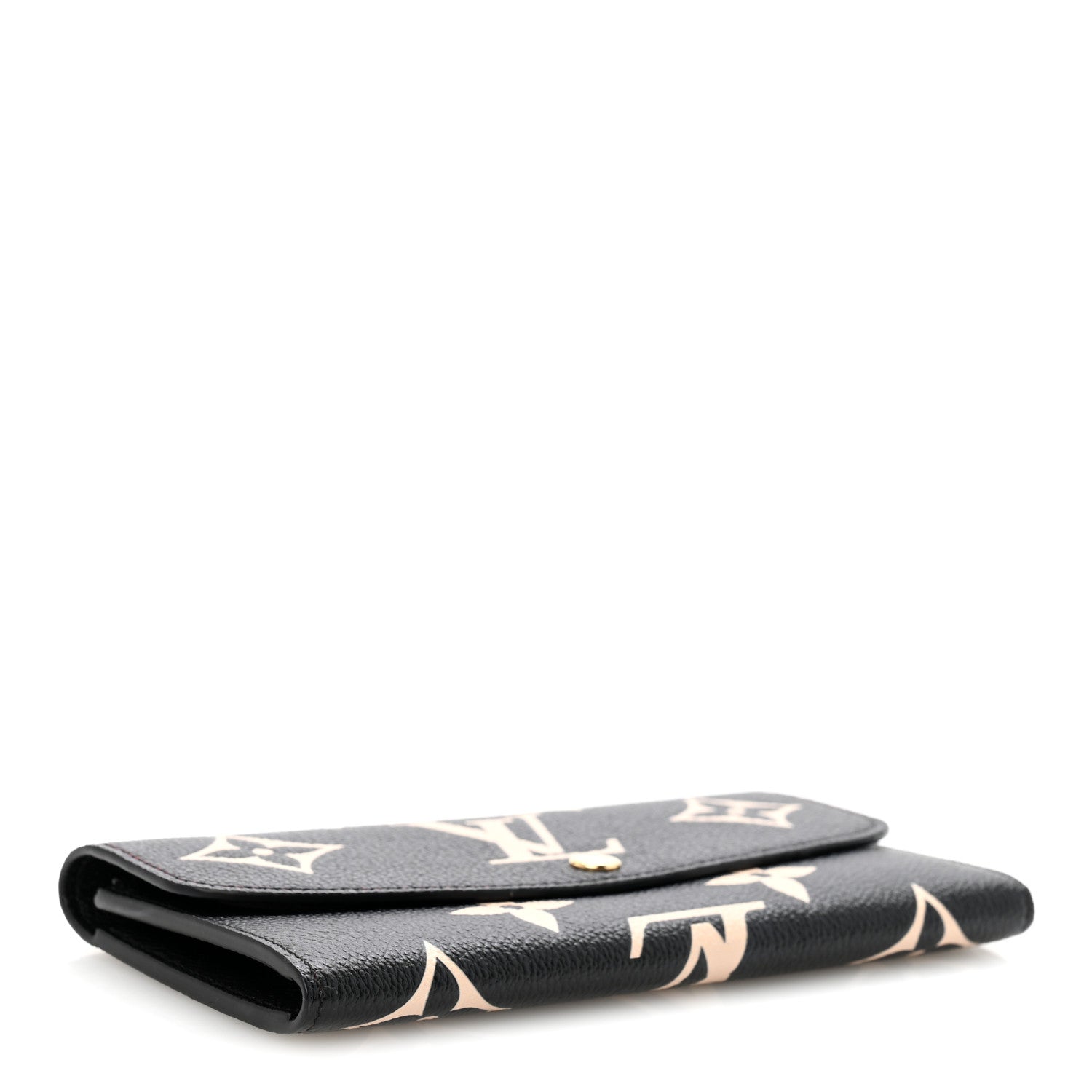Louis Vuitton Empreinte Monogram Giant Emilie Wallet Black Beige 4 of 7