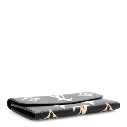 Louis Vuitton Empreinte Monogram Giant Emilie Wallet Black Beige 4 of 7
