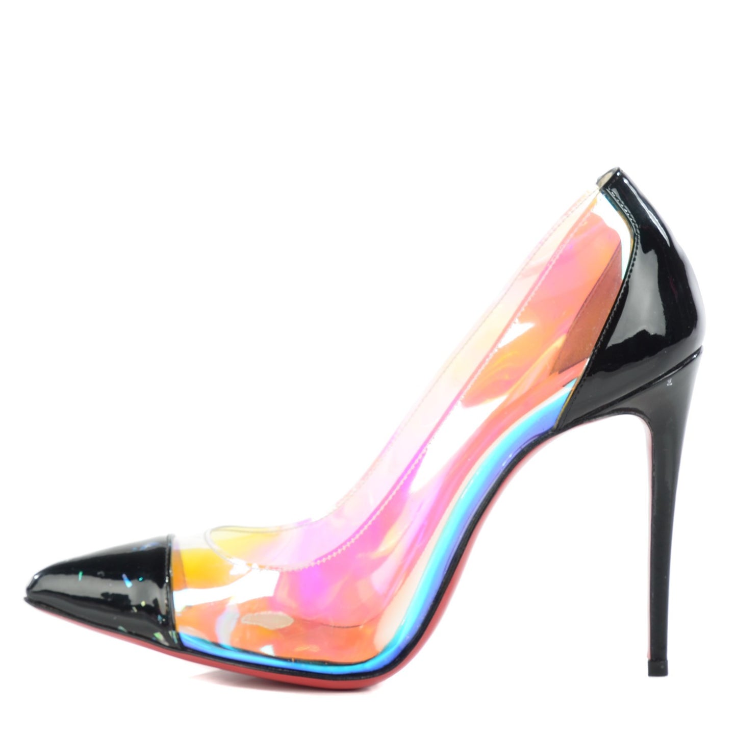 Debout Disco PVC Hologram 100 Pumps 37 Black Transparent