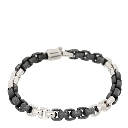 David Yurman Sterling Silver Coated Box Chain Bracelet Grey 1 of 3