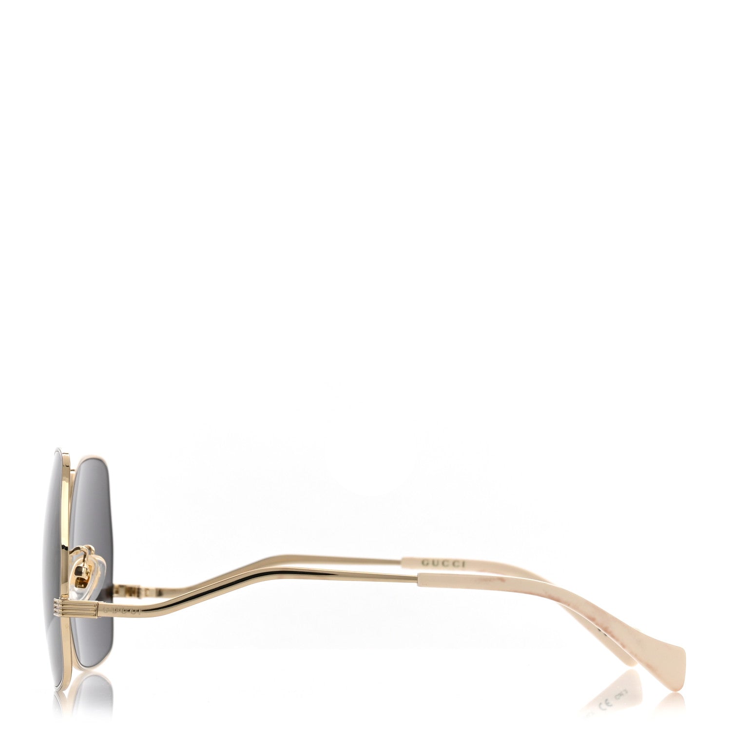 Gucci Metal Frame Sunglasses GG0972S Gold Brown 3 of 9