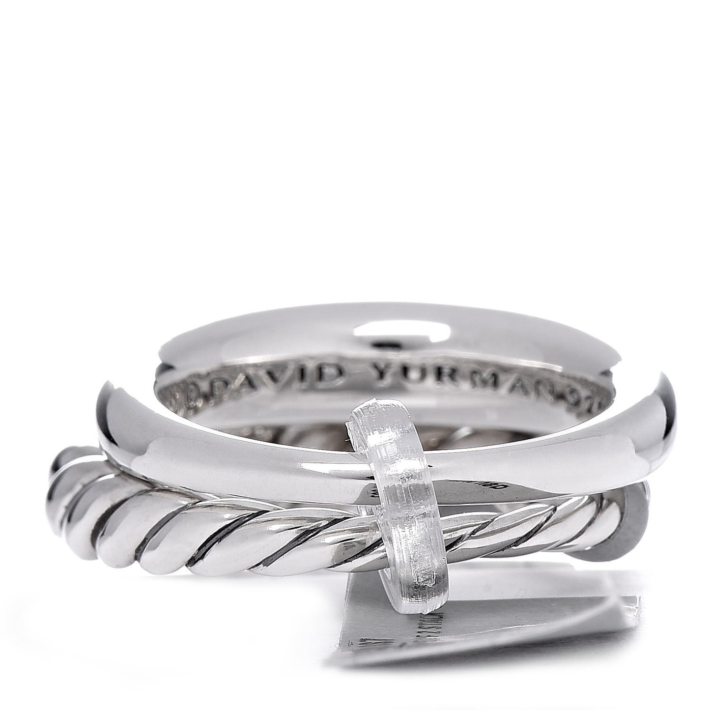 Sterling Silver 5mm Pure Form Set of 2 Stack Rings 54 7