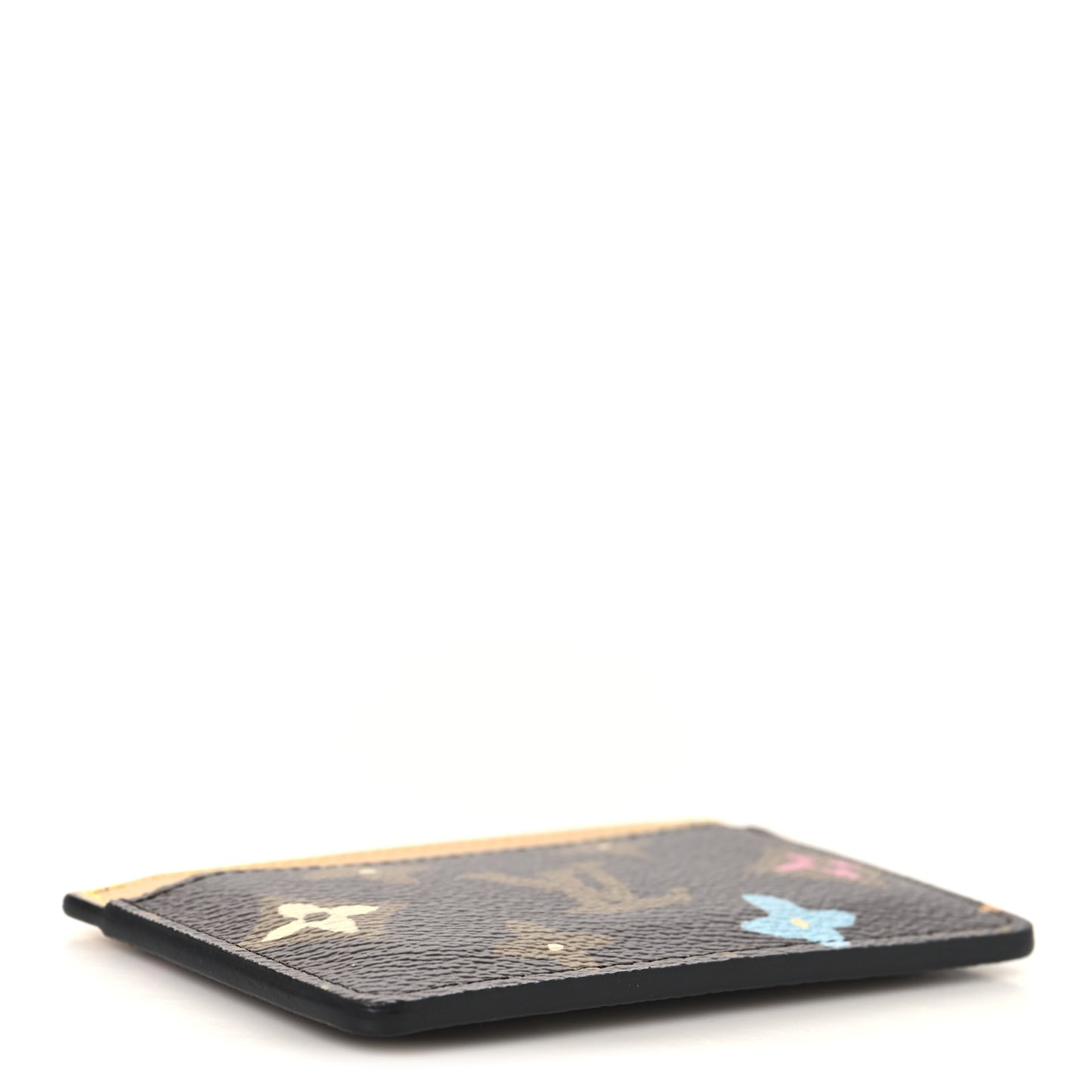 Monogram Craggy Card Holder Chocolate