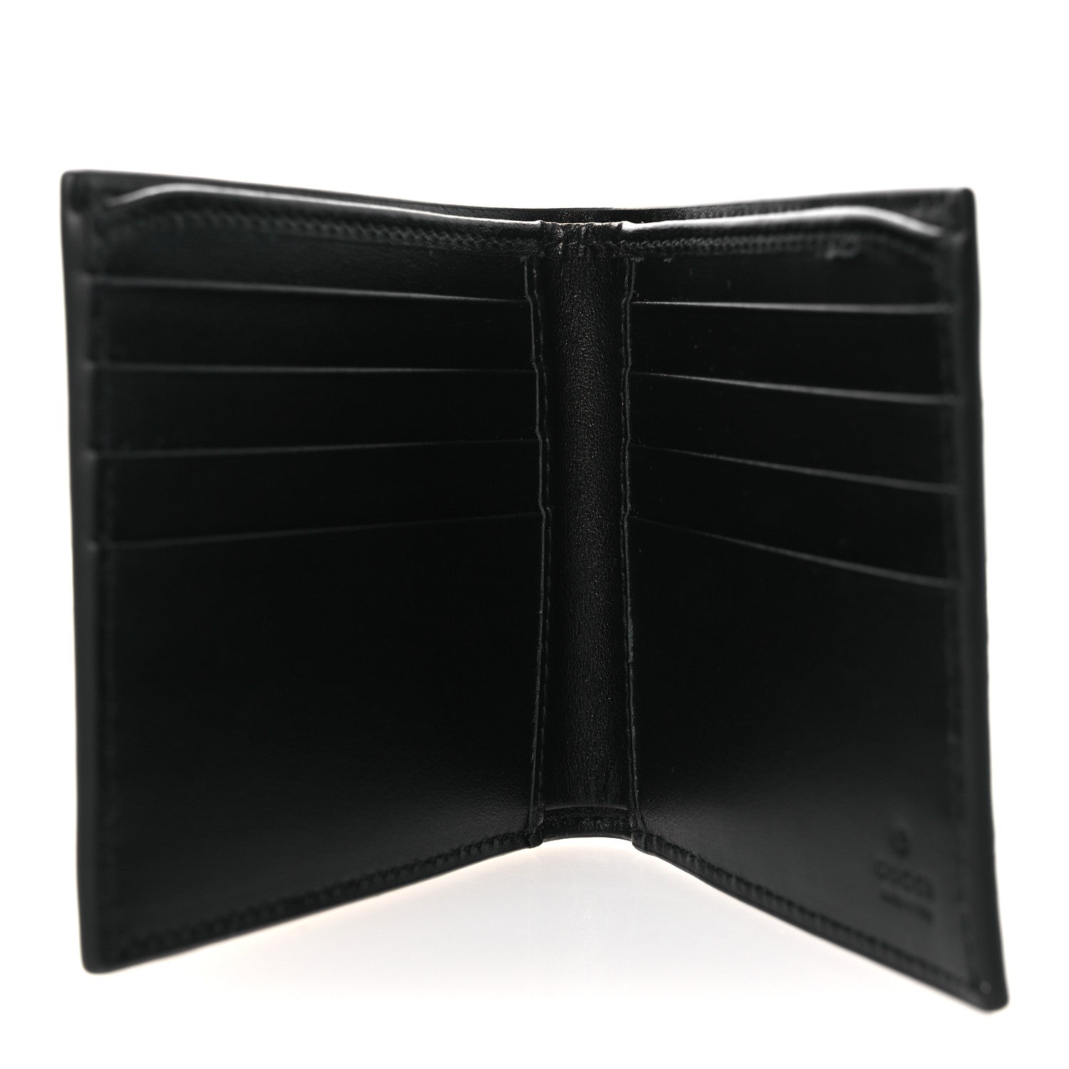 Gucci Plutone Calfskin Logo Bi-Fold Wallet Black 5 of 9