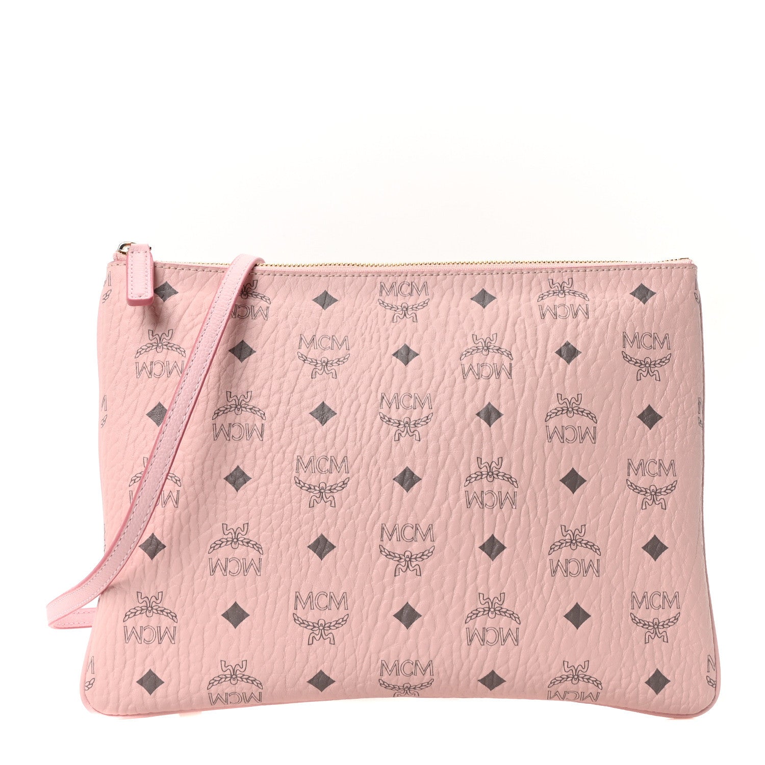MCM Visetos Medium Crossbody Pouch Powder Pink 1 of 10