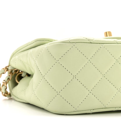 Chanel Lambskin Quilted Mini Pearl Crush Flap Light Green 9 of 12