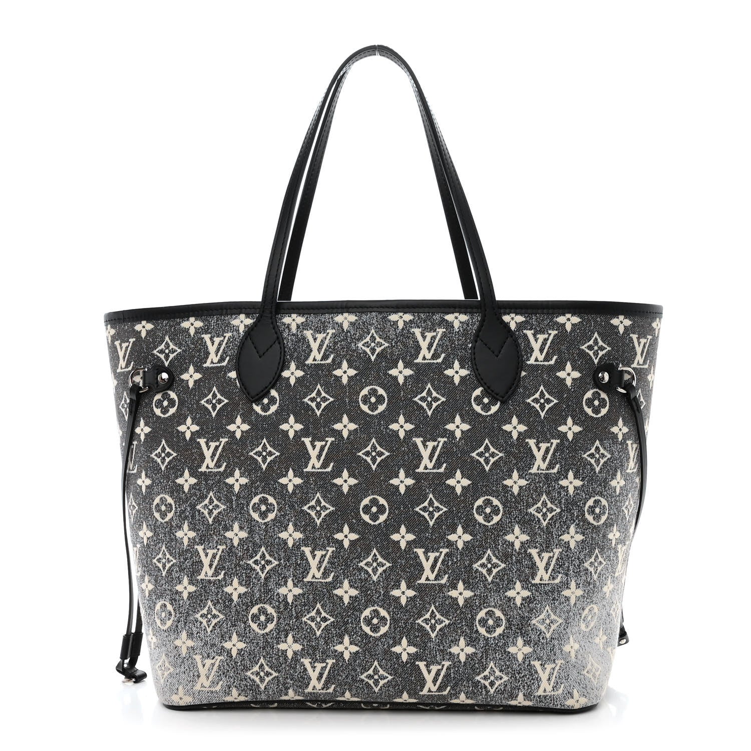 Louis Vuitton Denim Monogram Jacquard Neverfull MM Grey 3 of 11
