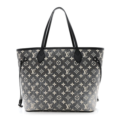 Louis Vuitton Denim Monogram Jacquard Neverfull MM Grey 3 of 11